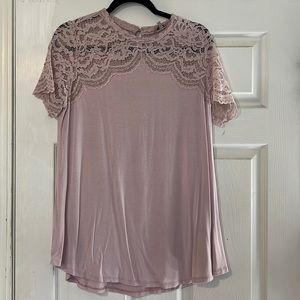 Light Pink Blouse With Lace